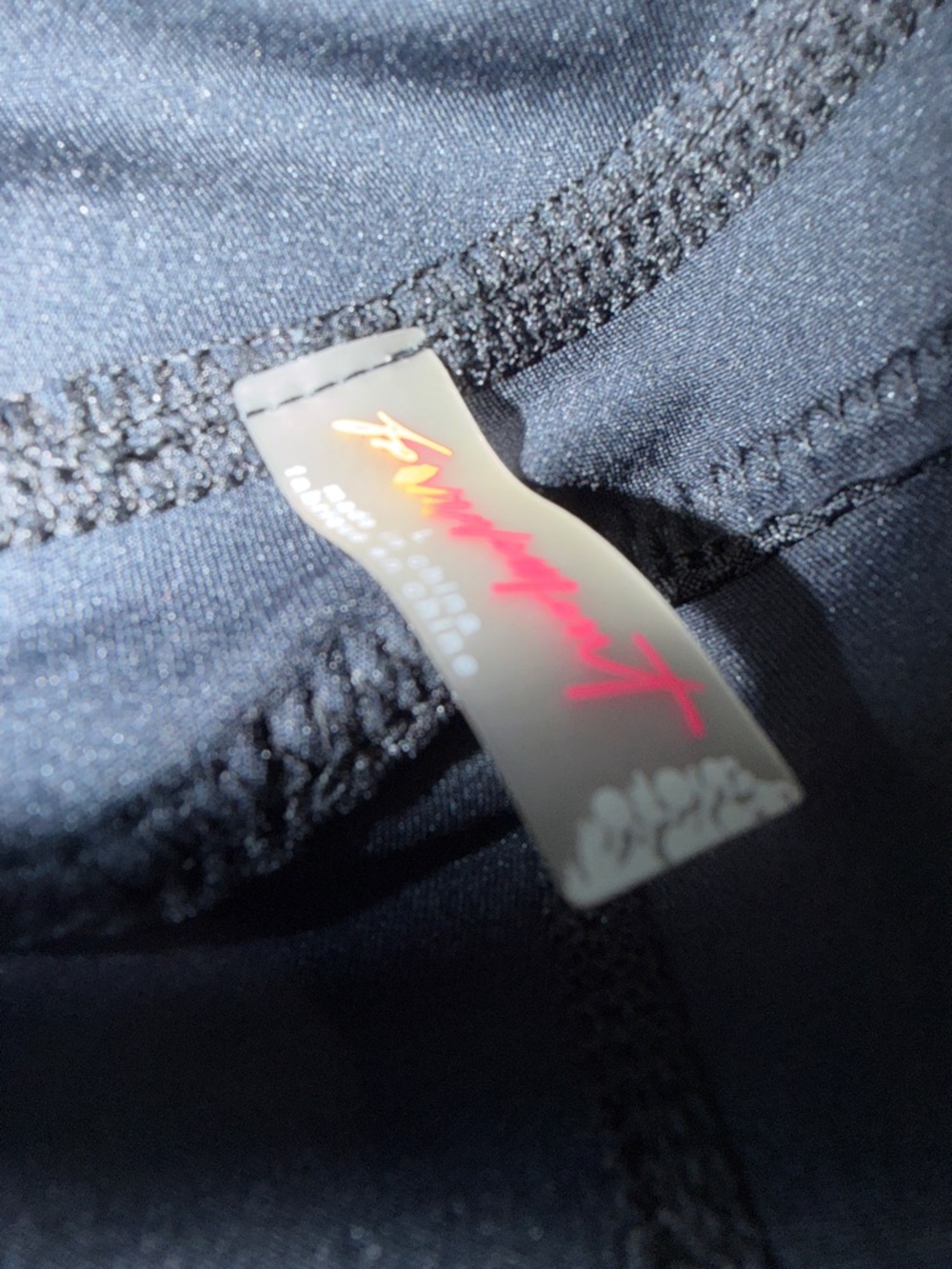 Free People Movement Black Cropped Leggings Braided Mesh Detail Large - Picture 3 of 8